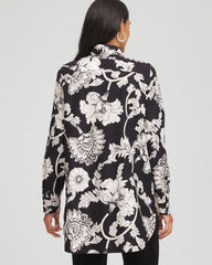 Black No Iron™ Bryne Bloom Stretch Tunic