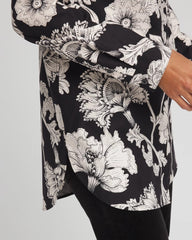 Black No Iron™ Bryne Bloom Stretch Tunic