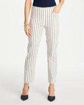 Alabaster Pinstriped Brigitte™ Slim Ankle Pants