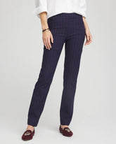 Passport Blue Shadow Stripe Brigitte™ Slim Pull-On Pants