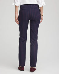 Passport Blue Shadow Stripe Brigitte™ Slim Pull-On Pants