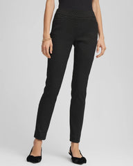 Black Brigitte™ Slim Ankle Jacquard Pants