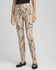 Champagne Fizz Brigitte™ Golden Leaf Slim Ankle Pants