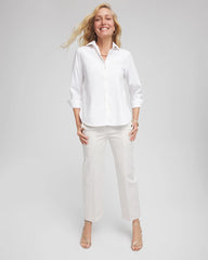 Ecru Emme Striped Sailor Straight Crops
