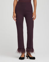 Night Bloom Juliet Feathered Flared Cropped Pants