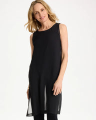 Travelers Black Travelers™ Layered Chiffon Tunic