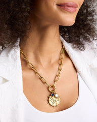 Mixed Metals Virgo Zodiac Charm Pendant