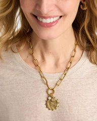 Mixed Metals Gemini Zodiac Charm Pendant