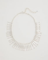 Silver Silvertone Fish Collar Necklace