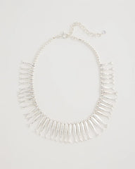 Silver Silvertone Fish Collar Necklace