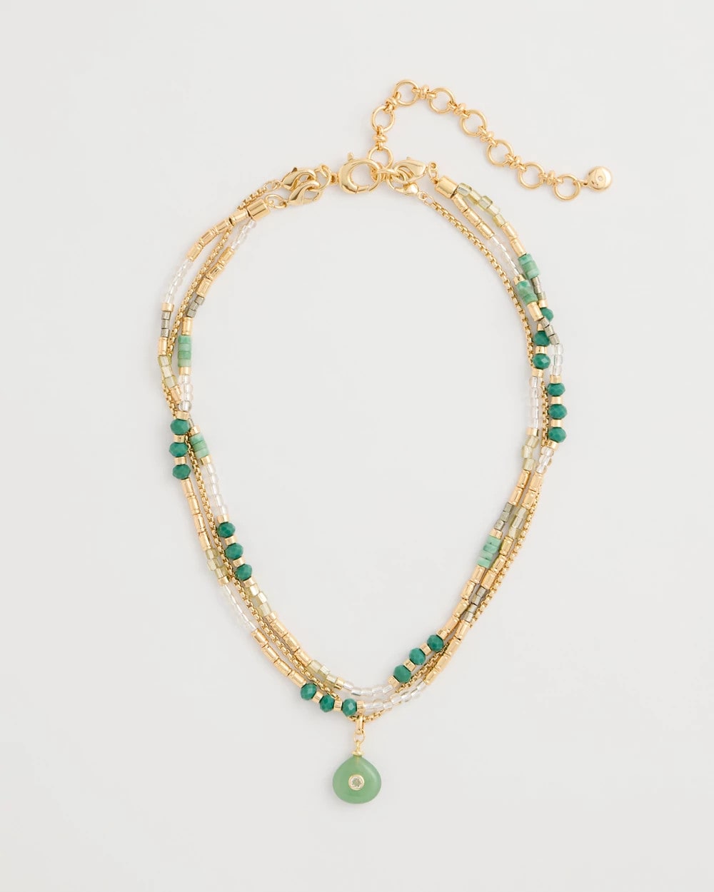 Green Aventurine Stone Pendant Necklace