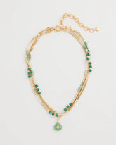 Green Aventurine Stone Pendant Necklace
