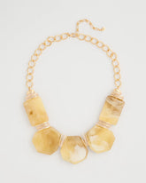 Neutral Chico's Originals Neutral Stone Bib Necklace