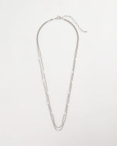 Silver Pearlescent Bead Ball Long Necklace