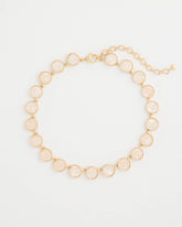 Gold Pearlescent Rounded Collar Necklace