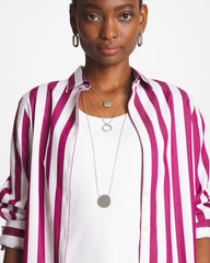 Silver Silver Triple Pendant Necklace