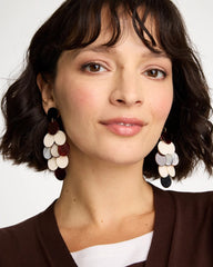 Neutral Neutral Resin Chandelier Earrings