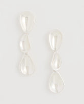 Silver Silvertone Linear Drop Earrings