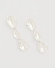 Silver Silvertone Linear Drop Earrings