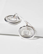 Silver Silver Tone Drop Pendant Earrings