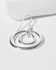 Silver Silver Tone Drop Pendant Earrings