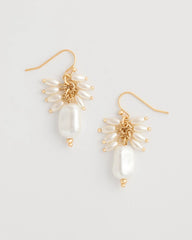 Pearl Pearl Cluster Drop Earrings