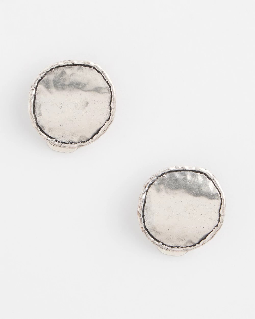 Silver No Droop™ Silver Tone Clip-On Earrings