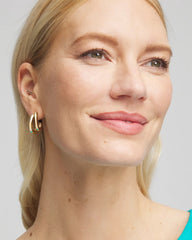 Gold Gold Double Mini Hoop Earrings