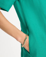 Green Genuine Howlite Beaded Stretch Bracelet