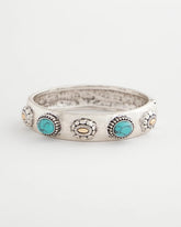 Turquoise Turquoise Mixed Metal Bangle