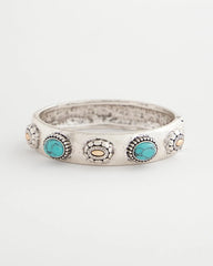 Turquoise Turquoise Mixed Metal Bangle
