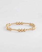Gold Gold-tone Small Bead Stretch Bracelet