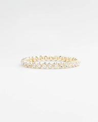 Gold Goldtone Stretch Tennis Bracelet