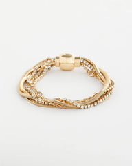 Gold Goldtone Multistrand Bracelet