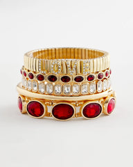 Gold Gold Bezel Set Stretch Tennis Bracelet