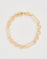 Gold Shiny Goldtone Novelty Charm Bracelet
