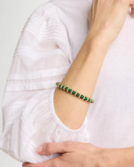 Green Green Gold Slice Stretch Bracelet