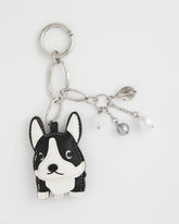 Black/White Frenchie Dog Bag Charm