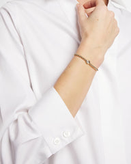 Gold Mini Bead Stretch Hero Bracelet