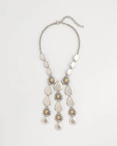 Mixed Metals Island Metal Linear Necklace