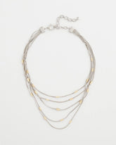 Mixed Metals Mixed Metal Multi-Strand Necklace