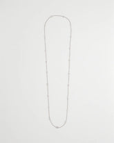 Silver Fine Crystal Long Chain Necklace