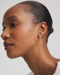 Silver No Droop® Silvertone Hoop Earrings