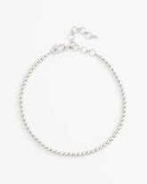 Silver Silvertone Beaded Necklace