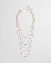 Silver Multi-Layer Snake Chain Necklace