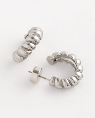Silver No Droop® Silvertone Twisted Hoop Earrings