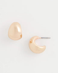 Mixed Metals Rose Gold Huggie Hoop Earrings