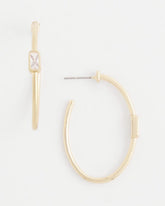 Gold Gold Oval Hoop Earrings