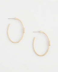 Gold Gold Oval Hoop Earrings