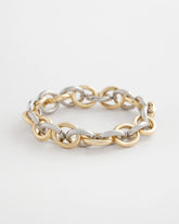 Mixed Metals Open Link Stretch Bracelet